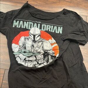 The Mandalorian Black Graphic T-Shirt